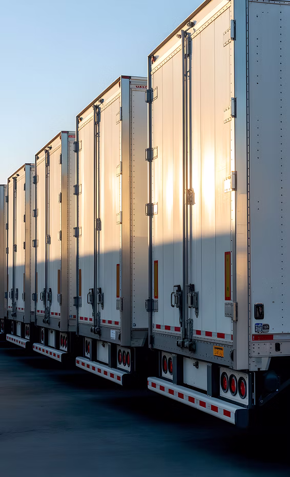Parked Cargo Truck Trailers